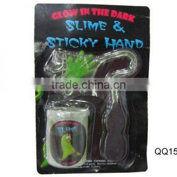 Sticky hand with slime, sticky toys, toys putty, joking toys