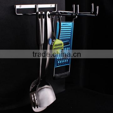 Hot sale simple design stainless steel kitchen utensil rack, utensil rack holder, hanging utensil rack Track Assurance