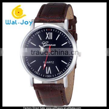 WJ-4972 leather band trendy Geneva brand high quality cheap wholesale casual watch