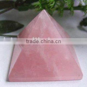 Natural Rock Rose Crystal Pyramid