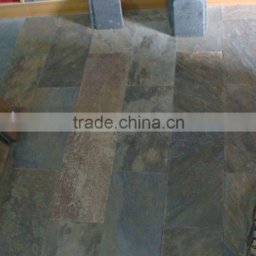 popular rusty color cut-to-size stone form slate floor tile