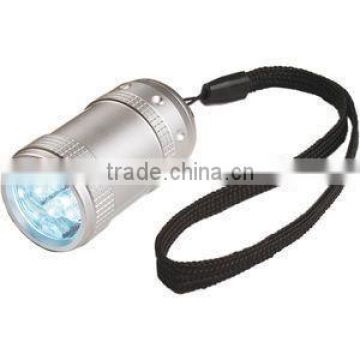 Aluminum Small Stubby LED Flashlight With Strap