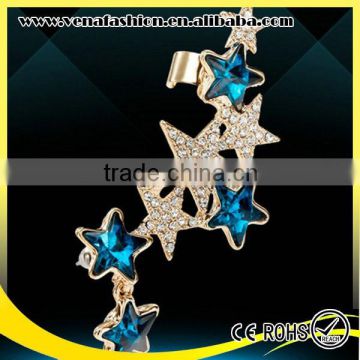 cheap rhinestone diamonds star pattern ear cuff wholesale