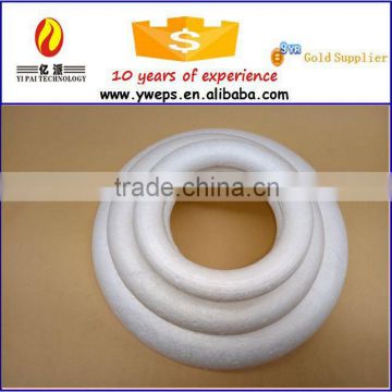 YIWU polyfoam foam handmade ring/ different size white decoration flowers ring