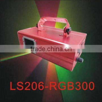 Single head RGB 300mW Laser light with step motor