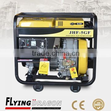 home use standby power 5 kw electric portable generator price with air cooled system