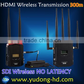 Pro 1000ft Camera Video Data Transmitter,5GHz 1080p Wireless SDI HDMI Extender Coexist WIFI