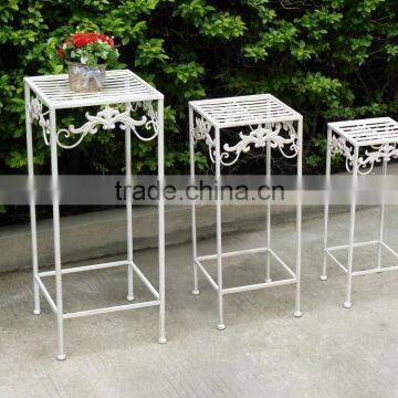 2015 new S/3 square metal flower stand and garden decoration