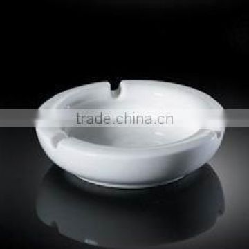 H0898 fengxi white porcelain round shape ashtray custom ceramic