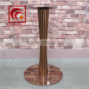 Black stainless steel dining table legs, stainless steel clad iron chassis, golden stainless steel hardware furniture