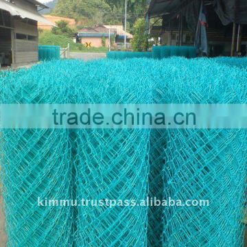 PVC Coated GI Chain Link Fencing Diamond Mesh