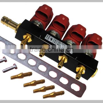 Different type branded cng/lpg car injector rail