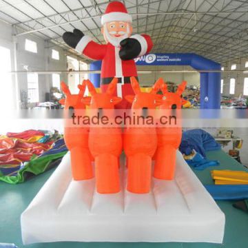 New arriving customized santa outhouse christmas inflatable decoration