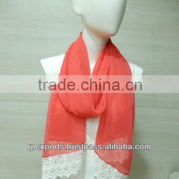 new fancy polyester lace scarf 2014
