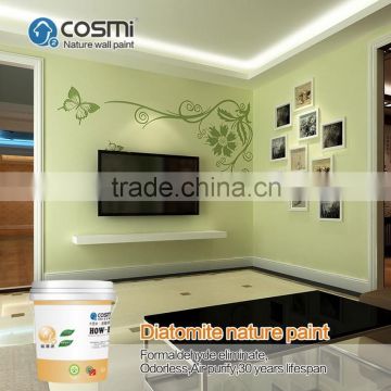 Odorless and sound absorbing wall paint color make of diatomaceous mud