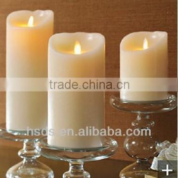 moving flame wick led candle with timer