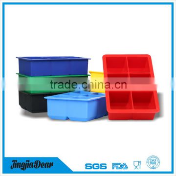 Whiskey Squares Silicone Ice Cube Tray Set - Each Mold Makes 6 Large 2 Inch Cubes the Perfect Size for Any Glass