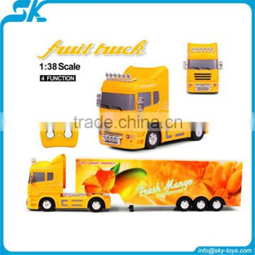 new design - 1:38 plastic rc heavy fruit truck - child toy