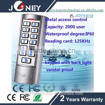 Make-in China Metal Touch Access Control with 125Khz Reading Card