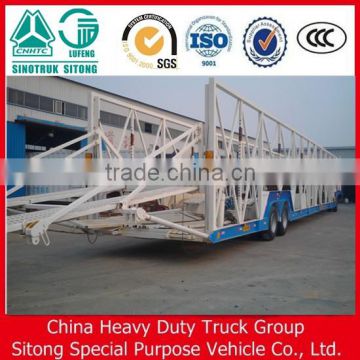 China heavy duty truck frame trailer auto carrier semi trailer for sale