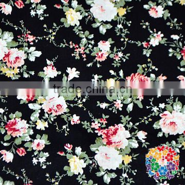 New Arrival Black White Florals Girls Cresses Cotton Foral Fabric