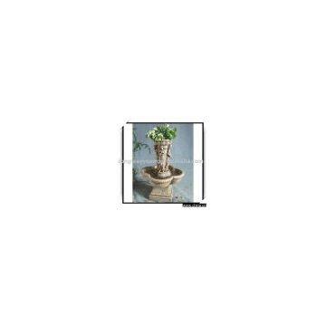 Roman 1 Tier Standing Fountain with Planter highlight