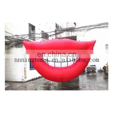 sexy giant inflatable mouth decoration red lips for sale