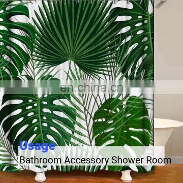 i@home 3d leaf bathroom decor nordic shower curtain set polyester waterproof 180cm x 180cm
