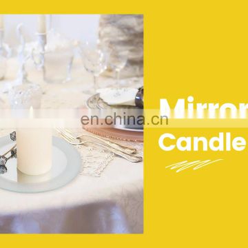 Hot sale mirror plate for centerpieces for Wedding Christmas Party Table Decorations