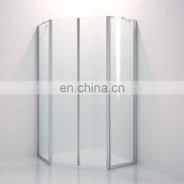 New style sliding bathroom curved tempered shower glass