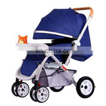 High landscape baby stroller factory wholesale lightweight foldable pram 2 in 1 pushchair
