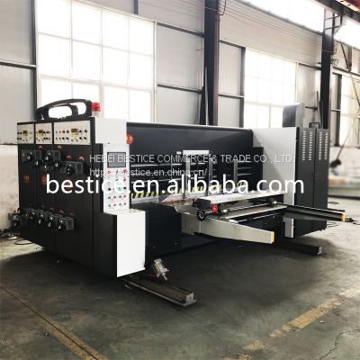 double colors corrugated cardboard printing slotting die cutting machine