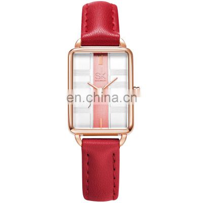 SHENGKE 2021 New OEM Custom Logo Luxury Dress Watch Fashion Square Quartz Watch Woman Wristwatches K0147L