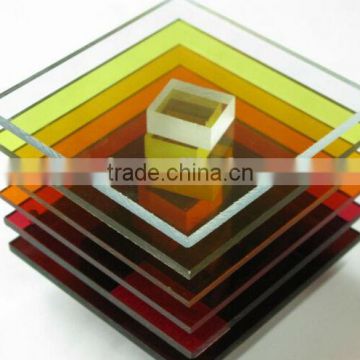 Colorful transparent easily machined acrylic PMMA sheet