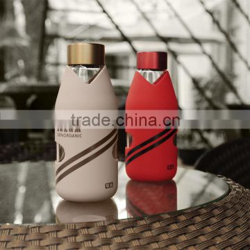 New arrival Borosilicate Glass Water Bottle with unique design glass water bottle