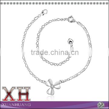 925 Sterling Silver Clover Lady Jewerly Foot Chain Anklet