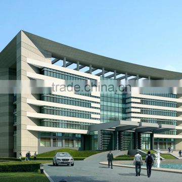 Tinted glass curtain wall for facade decoration