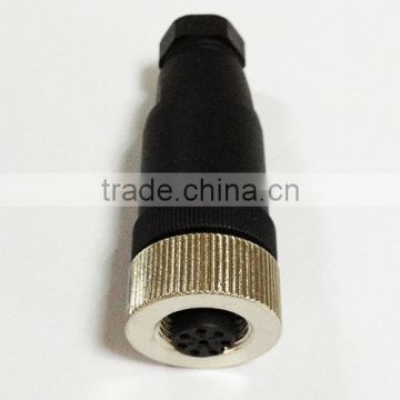 M12 Connector Female 8 Poles Pins M12 Mountable Field Wireless Connector IBEST
