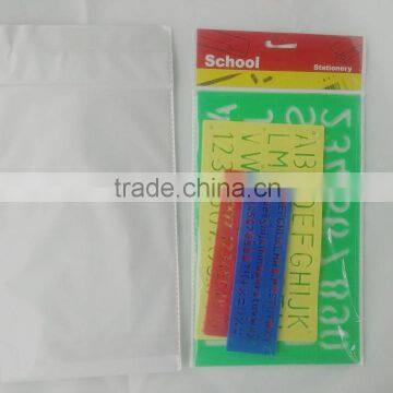 Factory Wholesale OEM High Quality Plastic Letter Stencil Ruler european stationery