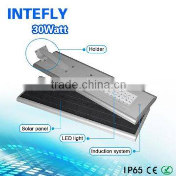 Solar LED lights with a nice price from INTEFLY Smart APP control street light all in one 30w 50w 70w Solar light from China