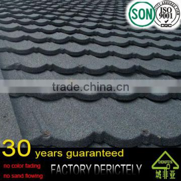 good sand coated metal 100% natural color clay roof tiles