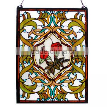 TW1824045, W18"H24" tiffany panel, hanging panel, tiffany windows, stained glass panel, stained glass windows