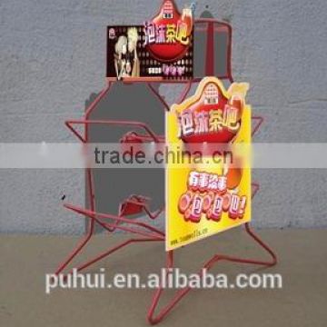 counter top iron wire promotion stand with different designs