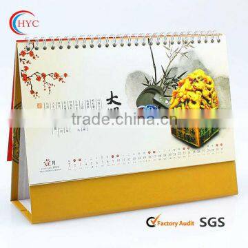 high quality full color paper spiral binding calendar