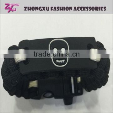 custom new popular fashion wholesale skull paracord bracelet