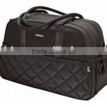 Hot Sell Carry All Black with Gunmetal Diaper Bag