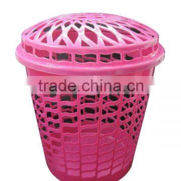 big size plastic laundry basket with hole and lid