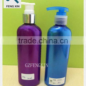 Personal Care Screen Printing Surface Handling 200ml PET plastic bottle with lotion pump for shampoo use