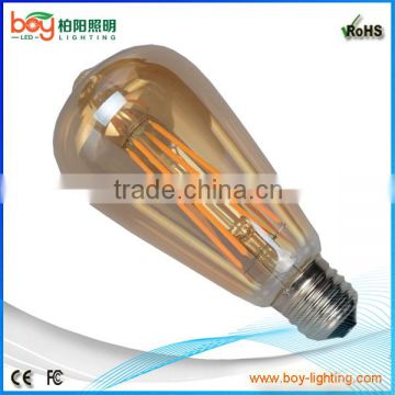 copper color 8w st64 filament bulb b22 e27 edison filament lamp 2200k