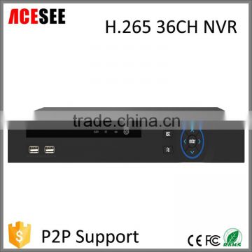 ACESEE H.265 36 channel NVR P2P 36ch cctv network nvr
